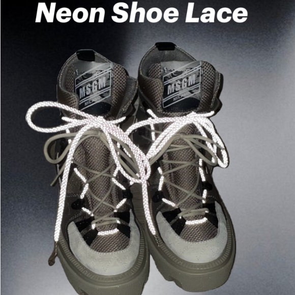 MSGM Panelled Laced Up Boots - Picture 7 of 9